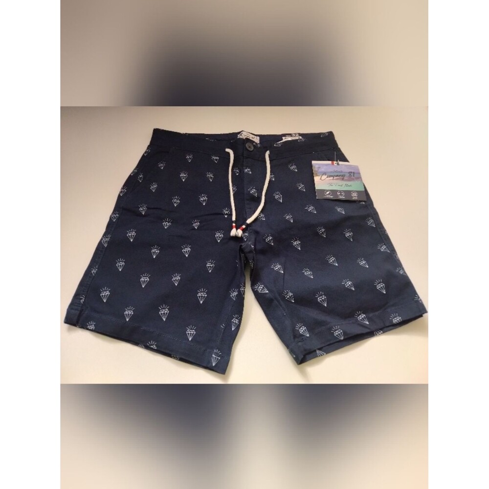 Company 81 Men's Navy Diamond Print Swim Shorts